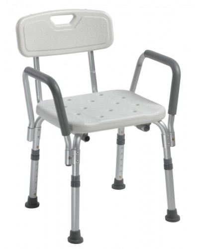 Bath Bench drive™ Padded Arm Aluminum Frame 16 to 21 Inch Height