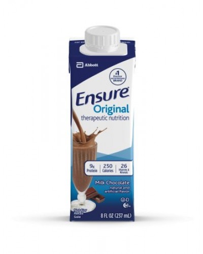 Oral Supplement Ensure® Chocolate Flavor Ready to Use 8 oz. Container Carton 24/cs