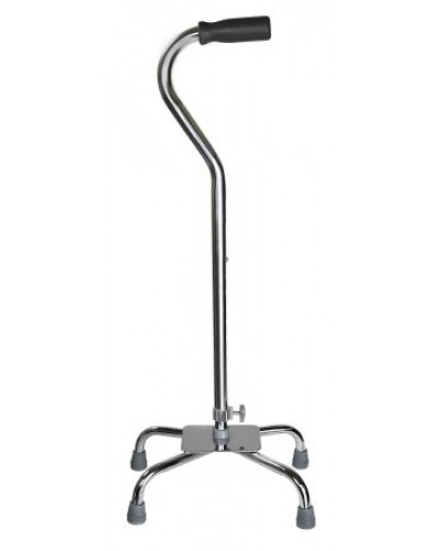 Large Base Quad Cane McKesson Steel 29 to 37-1/2 Inch Height Chrome