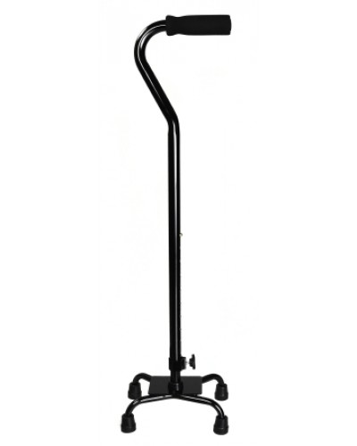 Small Base Quad Cane McKesson Steel 30 to 39 Inch Height Black