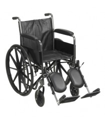 Wheelchair McKesson Dual Axle Desk Length Arm Removable Padded Arm Style Composite Wheel Black Upholstery 18 Inch Seat Width 300 lbs. Weight Capacity