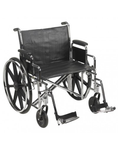 Wheelchair McKesson Dual Axle Desk Length Arm Removable Padded Arm Style Composite Wheel Black Upholstery 24 Inch Seat Width 450 lbs. Weight Capacity