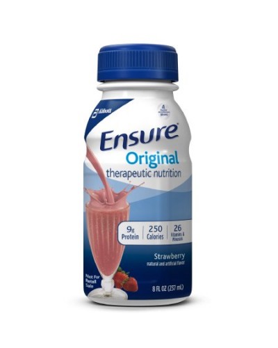 Oral Supplement Ensure® Original Strawberry Flavor Ready to Use 8 oz. Container Bottle