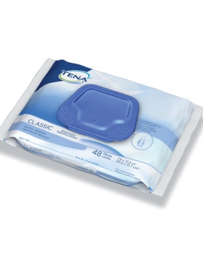 Rinse-Free Bath Wipe TENA® Classic Soft Pack Aloe / Vitamin E / Chamomile Scented 576 Count