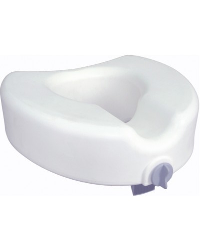 Raised Toilet Seat Premium 4-1/2 Inch Height White 300 lbs. Weight Capacity